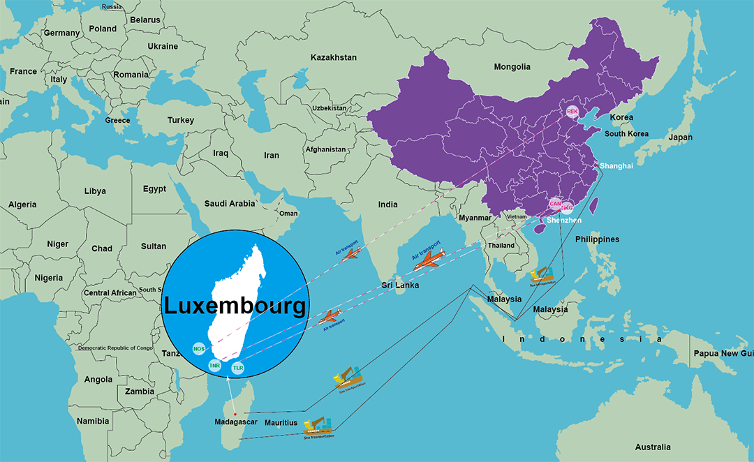 Comment la Chine transporte des marchandises vers Madagascar